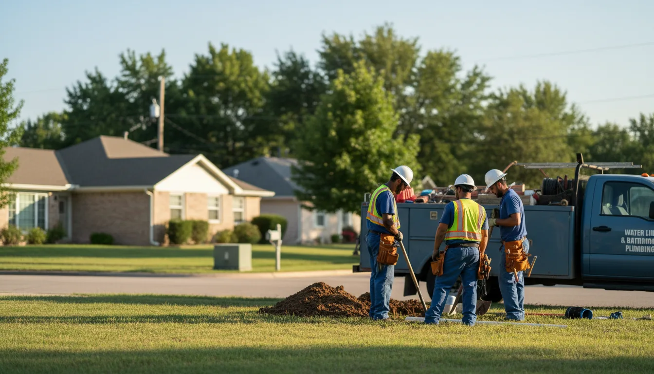 Residential water line and bathroom plumbing service in Whitestown, IN